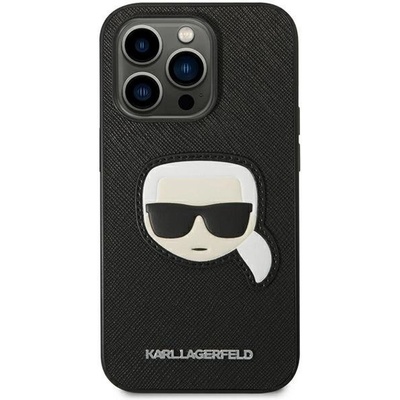 KARL LAGERFELD Гръб Karl Lagerfeld PU Saffiano Karl Head Case за iPhone 14 Pro Max - Черен (3666339077068)