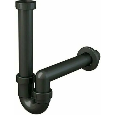 Alcadrain Dřezový sifon s převlečenou maticí 6/4", černá A80-DN40-ECO – Zboží Dáma
