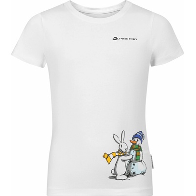 Alpine Pro Детска памучна тениска Bob и Bobek ALPINE PRO BOBBO бяла ALPINE PRO | Byal | Момчешки | 128/134