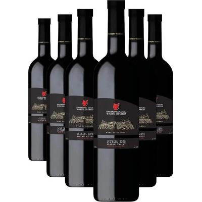 Khareba Alazani Valley červené polosladké víno 12% 6 x 0,75 l (holá lahev)