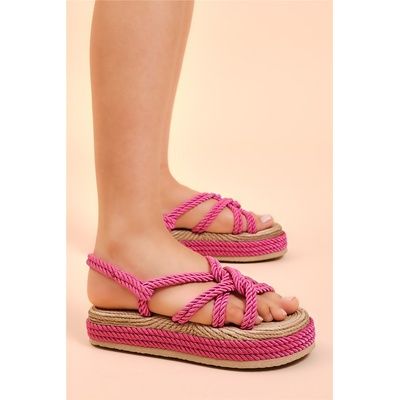 Tonny Black Дамски ежедневни сандали с дебела подметка - Яркорозови #400421 (400421_Циклама)