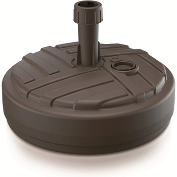 Nohel Garden Stojan na slunečník STRIPES kulatý plast tmavě hnědý d39cm