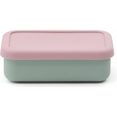Kave Home ružový/tyrkysovomodrý silikónový detský desiatový box Lili