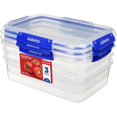 Sistema KLIP IT PLUS Krabička na potraviny 4 klipy 2,2 l 3 ks
