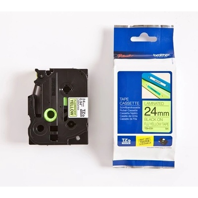 Brother TZ-C51 černý tisk/signální žlutý podklad 24 mm x 5 m originální páska