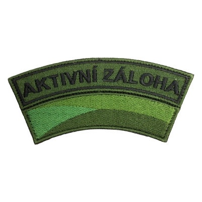 Armed Nášivka Aktivní záloha s vlajkou, zelený podklad