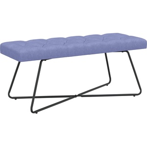 vidaXL Пейка с копчета Дънково син 110 x 40 x 46 cm Текстил (42038384)