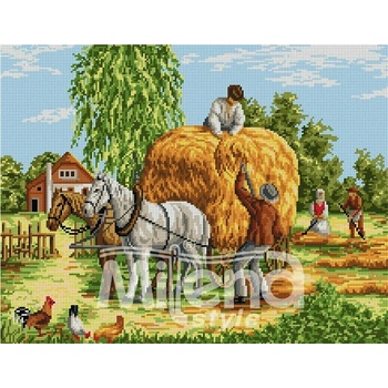 Milena Style Сенокос - гоблен със схема конци dmc 1: 1