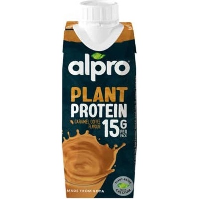 Alpro High Protein Sójový nápoj s příchutí karamelu a kávy 250 ml