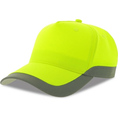 Atlantis Headwear Helpy-S 5 panelová bezpečnostní COT330280p6299-yellow fluo Žlutá fluorescent