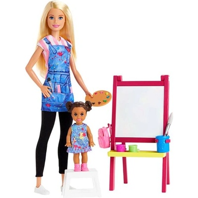 Mattel Кукла Barbie - Игрален комплект Учител по рисуване, 1710175