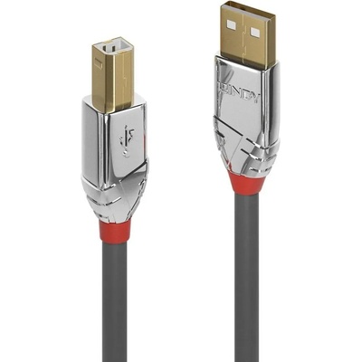 Lindy LNY-36645 : : USB 2.0 кабел, 1x Type A, 1x Type B, Cromo Line, сив, 7.5 м