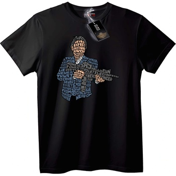 NOONEBRAND Тениска с калиграм на мафия - 2XL, Black