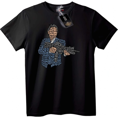 NOONEBRAND Тениска с калиграм на мафия - 2XL, Black