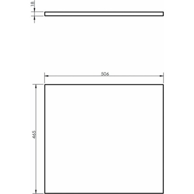 Mexen doska 50 cm biela matná 91AXX-0504-464-18-01