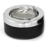 Horecano Пепелник ветроустойчив черен инокс/пластмаса ф9х4.5см CN-(BK-6008B) - Horecano (0193690)