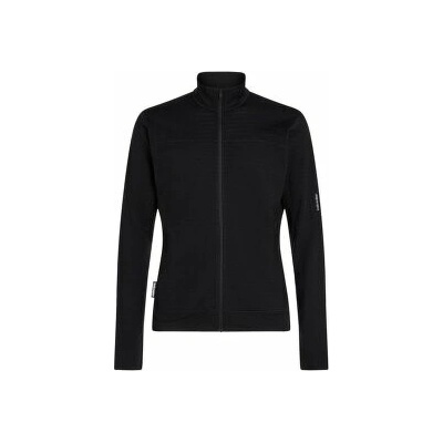 Icebreaker Merino Blend 300 RealFleece Descender LS Zip Men čierna