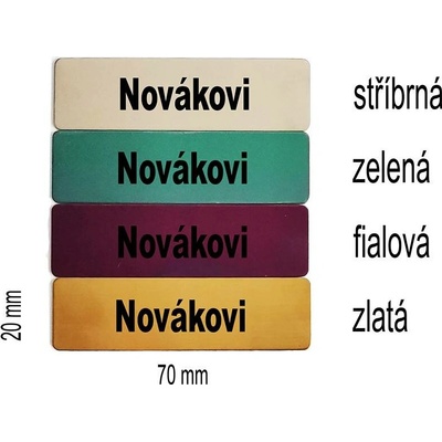 Nalepovací jmenovka na dveře, na papír, 148 x 75 mm