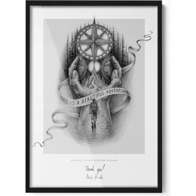 Černý rámeček na fotografie nebo plakáty 50 x 70 cm Elegantní nástěnná dekorace – Zboží Dáma