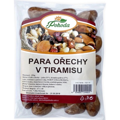 Velkoobchod Pohoda Para jádra v tiramisu polevě 250 g