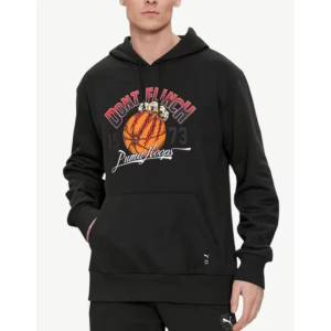 PUMA Graphic Booster Hoodie Black - magazinko