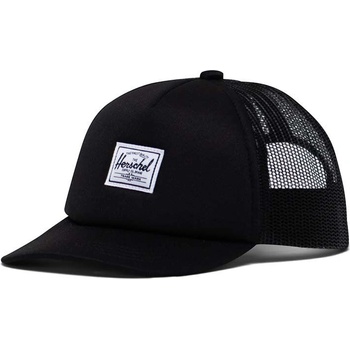 Herschel Шапка с козирка Herschel Baby Whaler Mesh Cap в черно с изчистен дизайн (1119.1748)