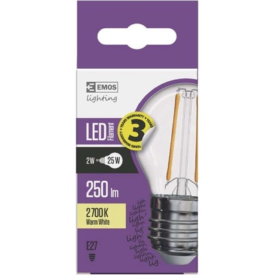 Emos LED žárovka Filament Mini Globe E27 1,8 W 25 W 250 lm teplá bílá