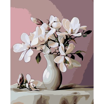 ZUTY Maľovanie podľa čísel - MAGNÓLIE 7 Rámovanie: bez rámu a bez vypnutia plátna, Rozmer: 80 x 100 cm