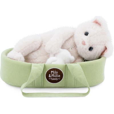 Orange Toys Milo&Millie mačička Millie v zelenej taške 40 cm