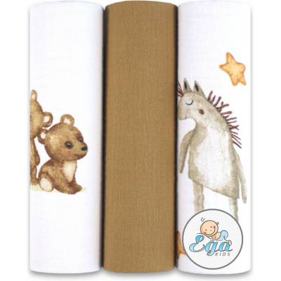 Ega Kids Mušelínové plienky 3ks hnedé