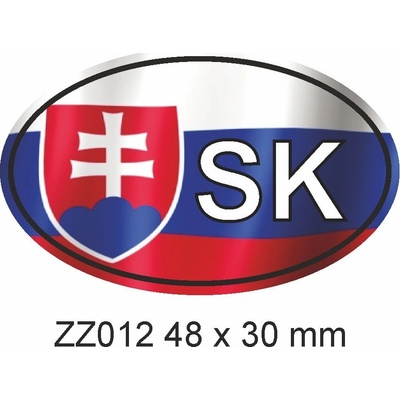 Samolepka živicová - SK (veľkosť S) farebná (C10)