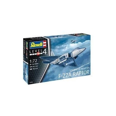 Revell Самолет Локхиит Martin F-22A Raptor - сглобяем модел (R03858)