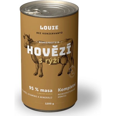 Louie Dog hovädzie s ryžou 1200 g