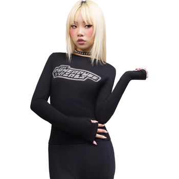 KILLSTAR дамска тениска с дълъг ръкав KILLSTAR - The Powerpuff Girls - Grl Power - Черна - KSRA012725