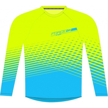 Force MTB ANGLE dlhý rukáv fluo-modrý