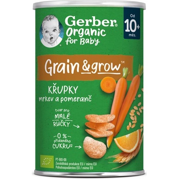 GERBER Organic chrumky s mrkvou a pomarančom 35 g