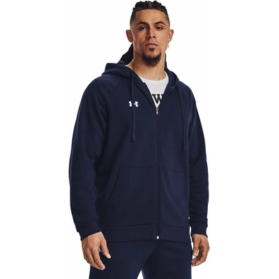 Under Armour pánska mikina Rival Fleece FZ Hoodie midnight navy