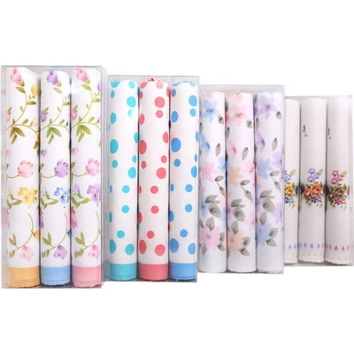 Etex dámské kapesníky L04 dárková krabička 3ks