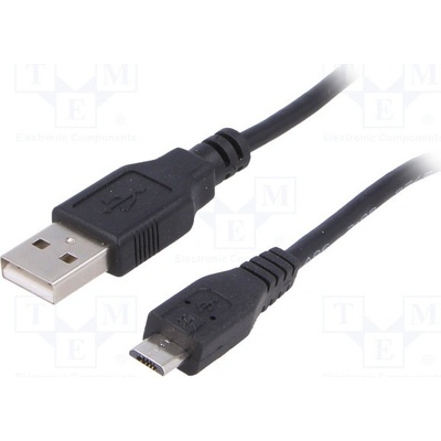 Akyga AK-USB-21 USB 2.0, USB A vidlice, USB B micro vidlice, niklovaný, 1m