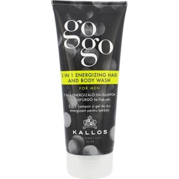 Kallos Gogo 2 in 1 Energizing Hair And Body Wash освежаващ и укрепващ душ гел 2 в 1 200 ml за мъже