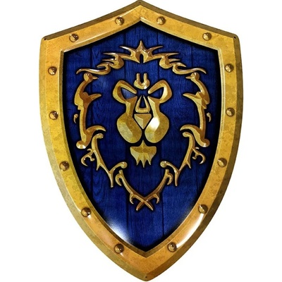 WORLD OF WARCRAFT - kovový štít, erb na zeď "Alliance Shield" 26 x 35 cm, ABYPLA035
