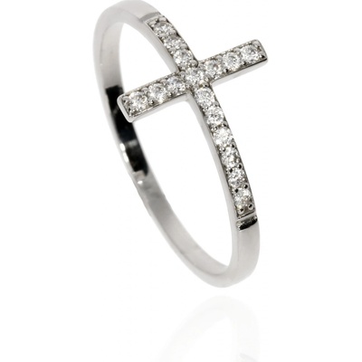 Zlatnictví Helios zlatý prsten s křížem B50343