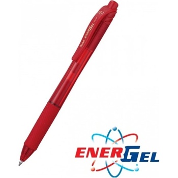 Image 1 of Pentel Автоматичен ролер Pentel Energel BL107, червен цвят на писане, дебелина на линията 0.7 mm, гел, червен, цената е за 1бр. (продава се в опаковка от 12бр. ) (OK26786)