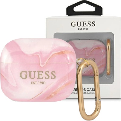 Guess TPU Shiny Marble puzdro pre Airpods 3 GUA3UNMP