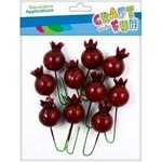 Craft with fun Rosehip fruit on wire 1.8cm 10pcs