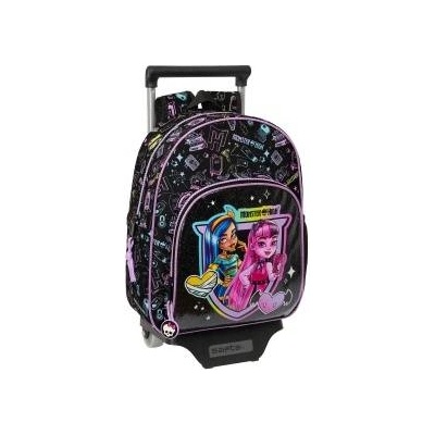 Monster High Училищна чанта с колелца Monster High Черен 28 x 34 x 10 cm