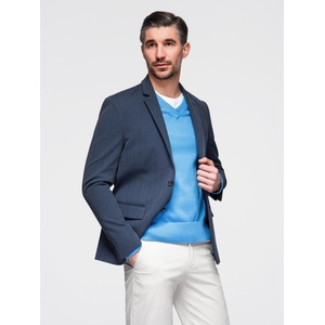 Ombre Clothing Елегантен мъжки блейзър от вълнена смес Navy Blue Ombre Clothing Ombre Clothing | Sin | МЪЖЕ | L