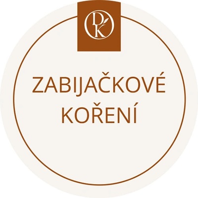 Davídkovo koření Etiketa Zabijačkové koření béžová průměr 4,5 cm 1 ks