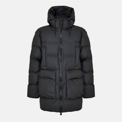 Rains Яке Rains Men's Alta Waterproof Long Puffer Jacket - Black 01
