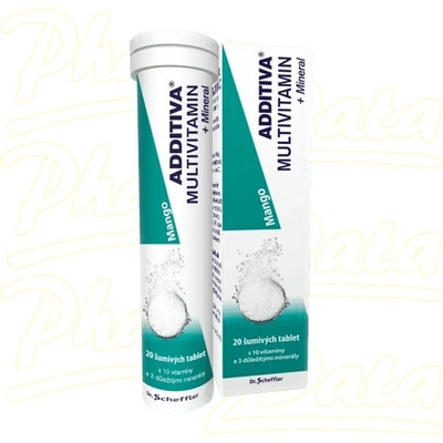 Additiva Multivitamin s minerály mango 20 šumivých tablet